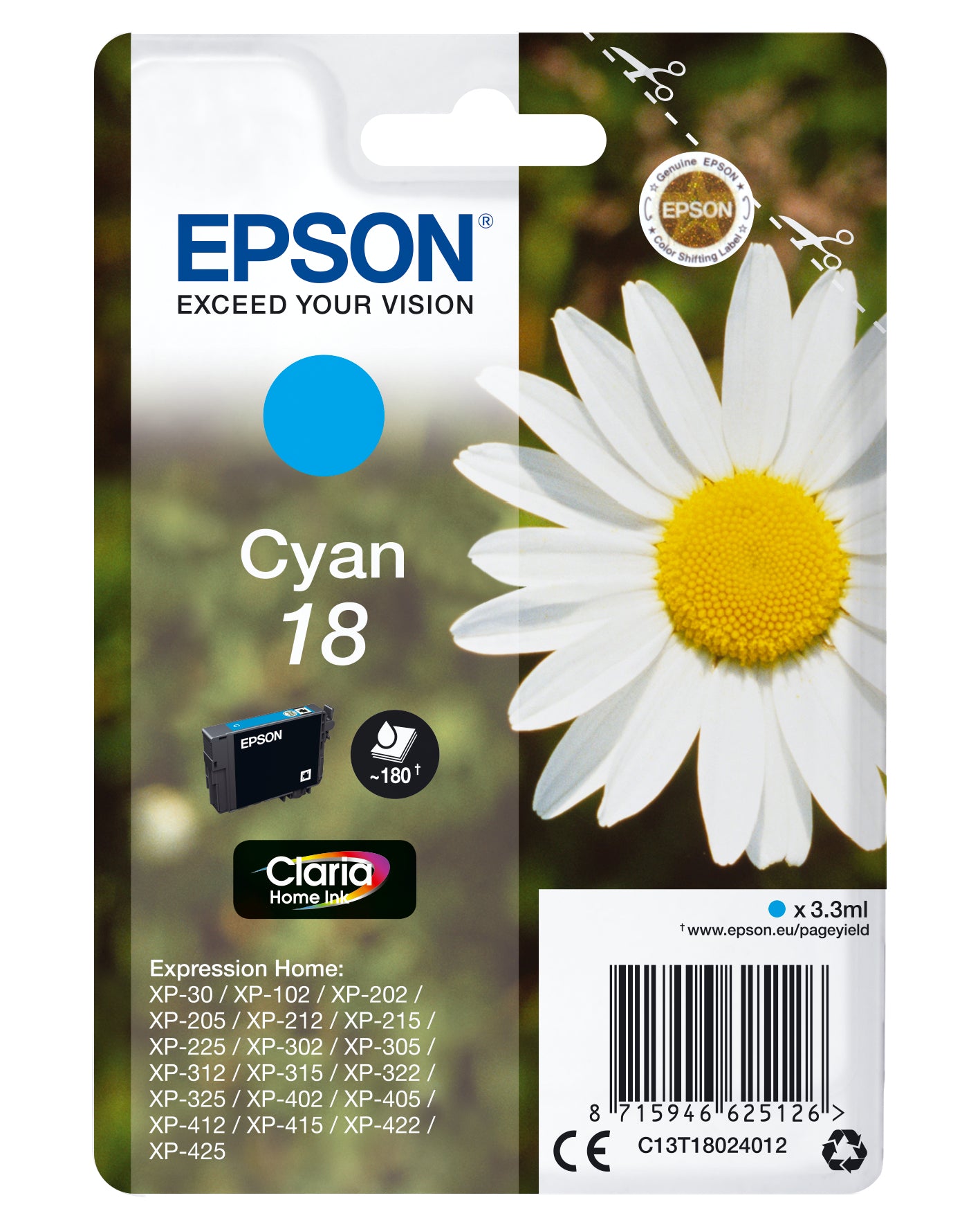 Epson T180240 orig blauw 3,3ml