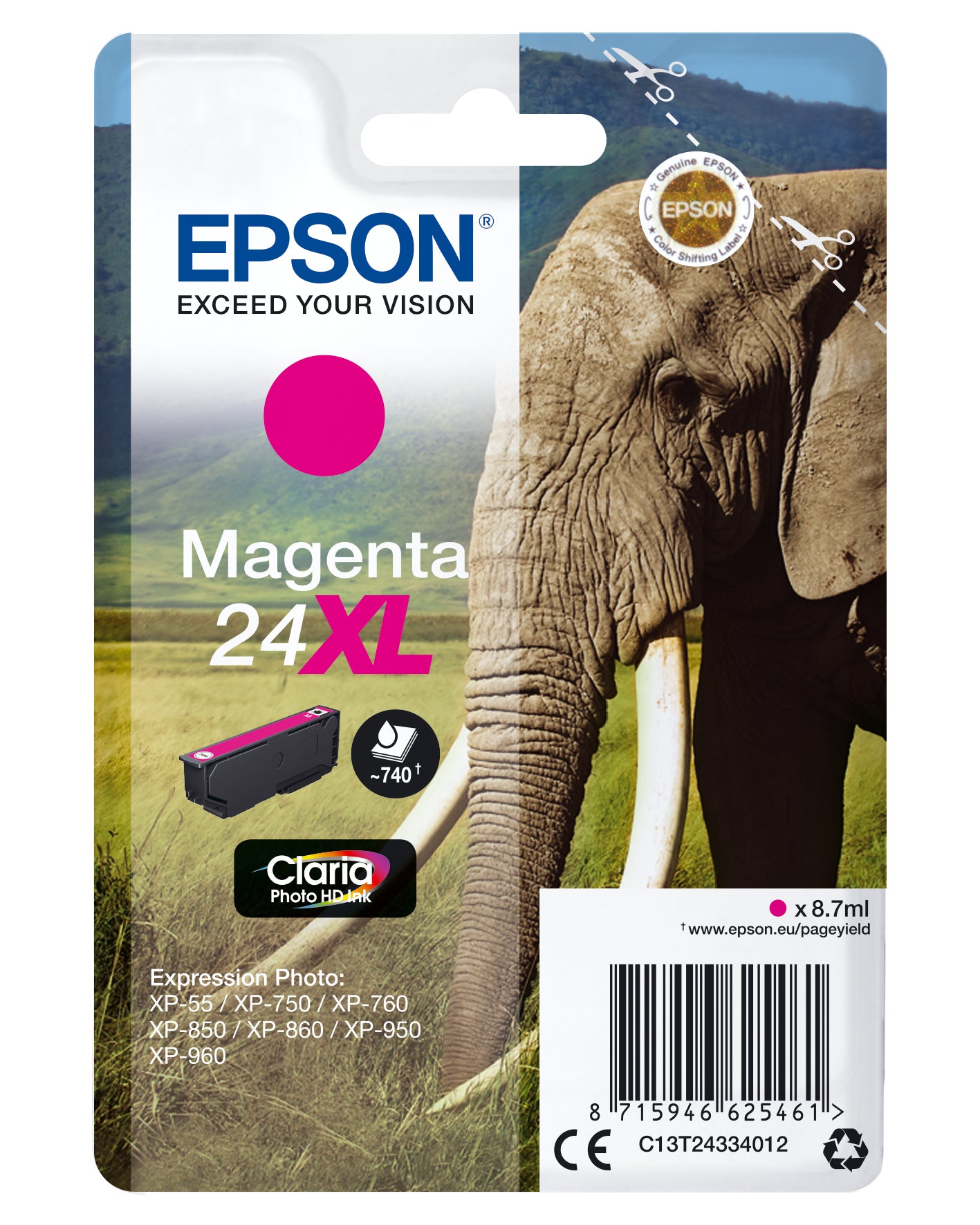 Epson ink cartridge XL magenta Claria Photo HD T 243     T 2433