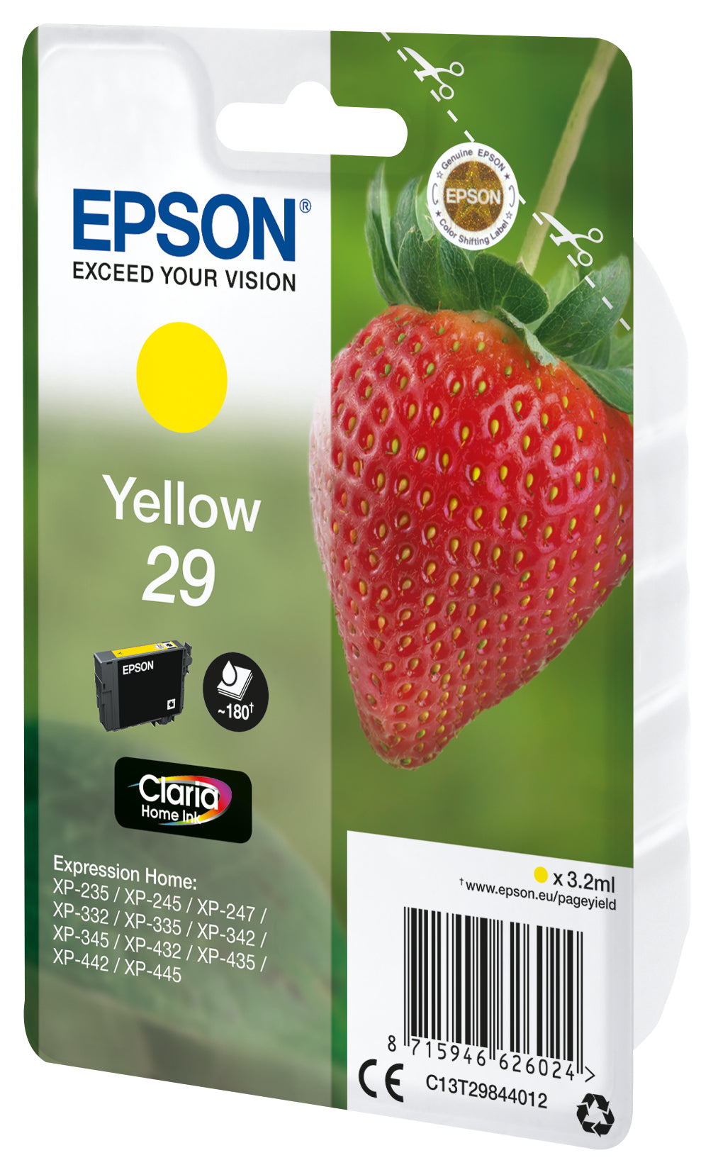Epson ink cartridge yellow Claria Home 29            T 2984