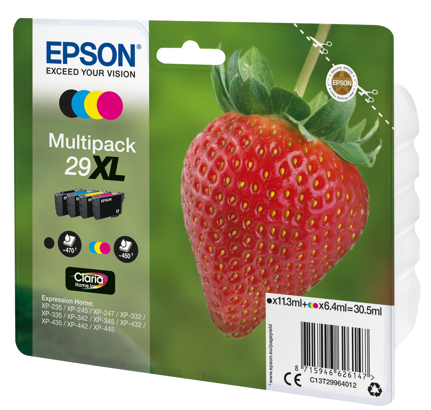 Epson Claria Home Multipack 29XL BK/C/M/Y                  T 2996