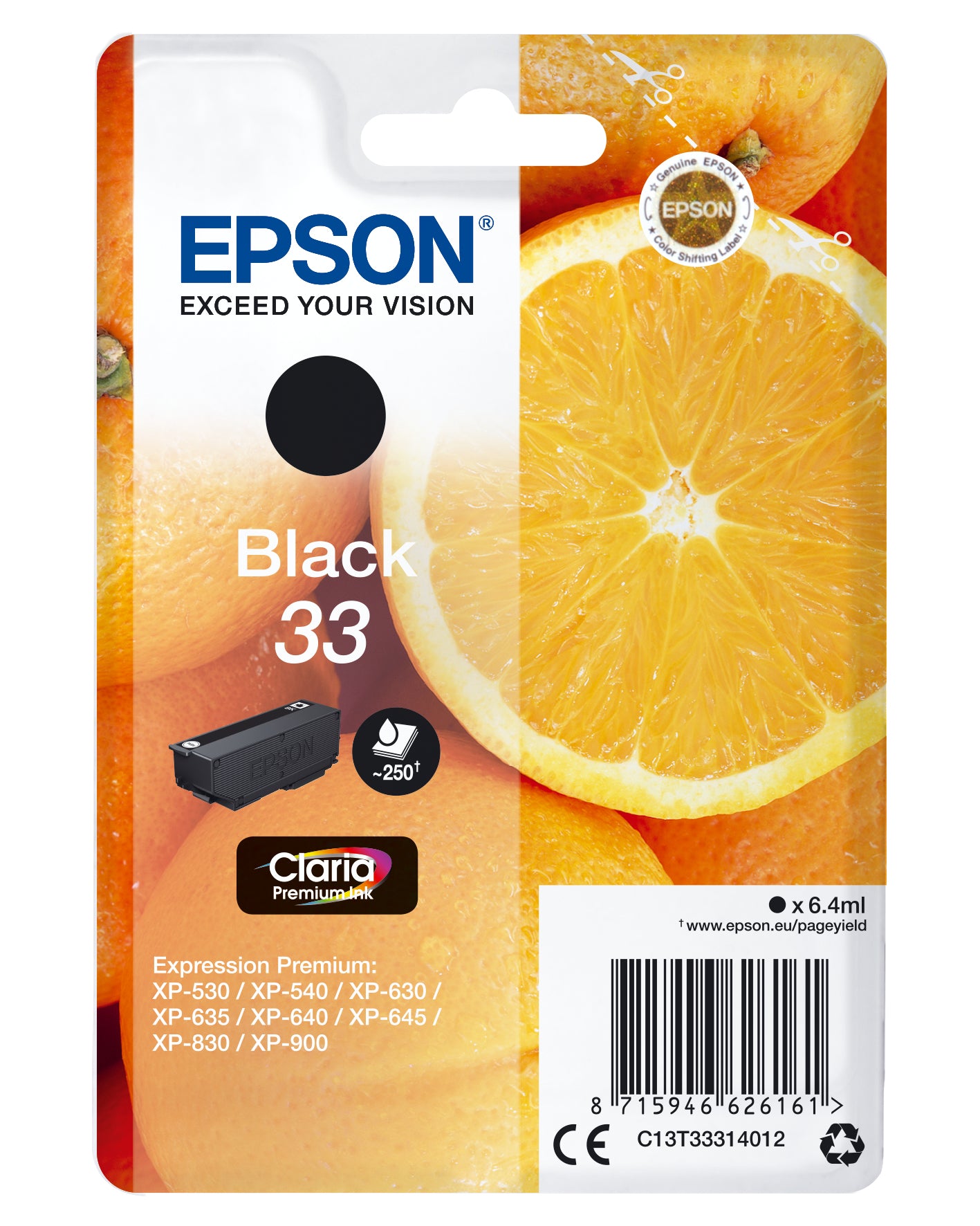 Epson T333140 orig zwart 6,4ml