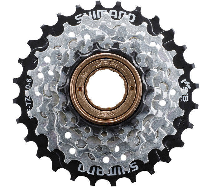 Freewheel 6 speed Shimano MF-TZ510 14-28T - Zilver