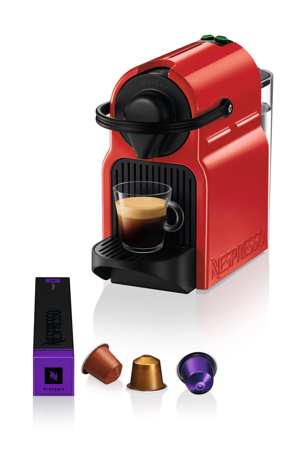 Nespresso XN 1005 Inissia Coffee Machine Ruby Red by Krups