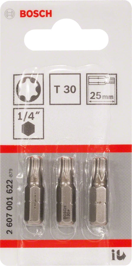 Bosch 3pcs. Screwdriver Bits T30 XH 25mm