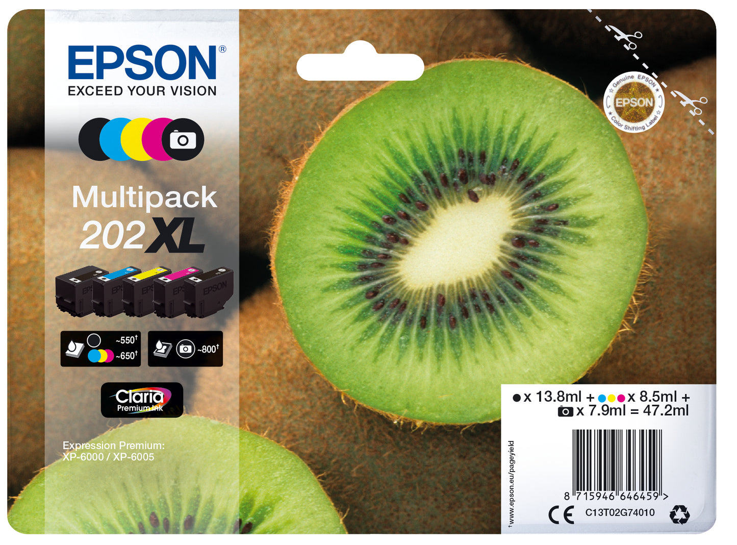 Epson Multipack Claria Premium T 202 XL BK/PB/C/M/Y      T 02G7