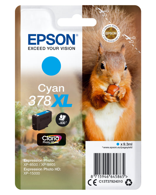 Epson ink cartridge cyan Claria Photo HD 378 XL    T 3792