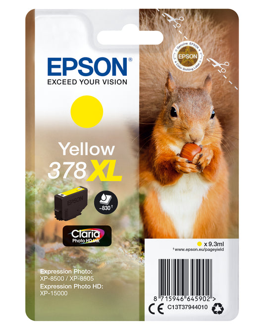 Epson ink cartridge yellow Claria Photo HD 378 XL    T 3794
