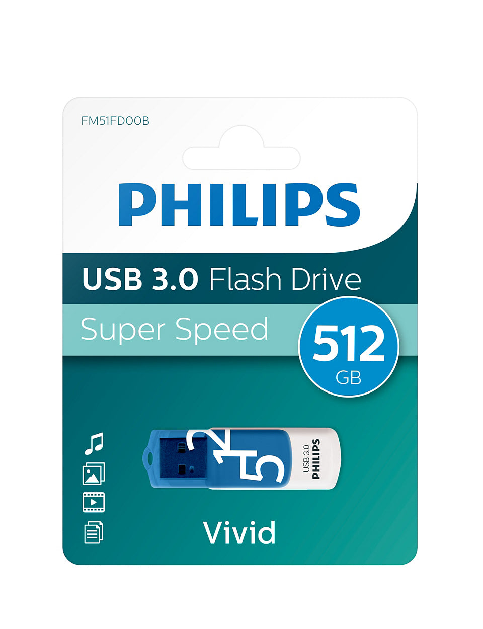 Philips USB 3.0            512GB Vivid Edition Spring Blue