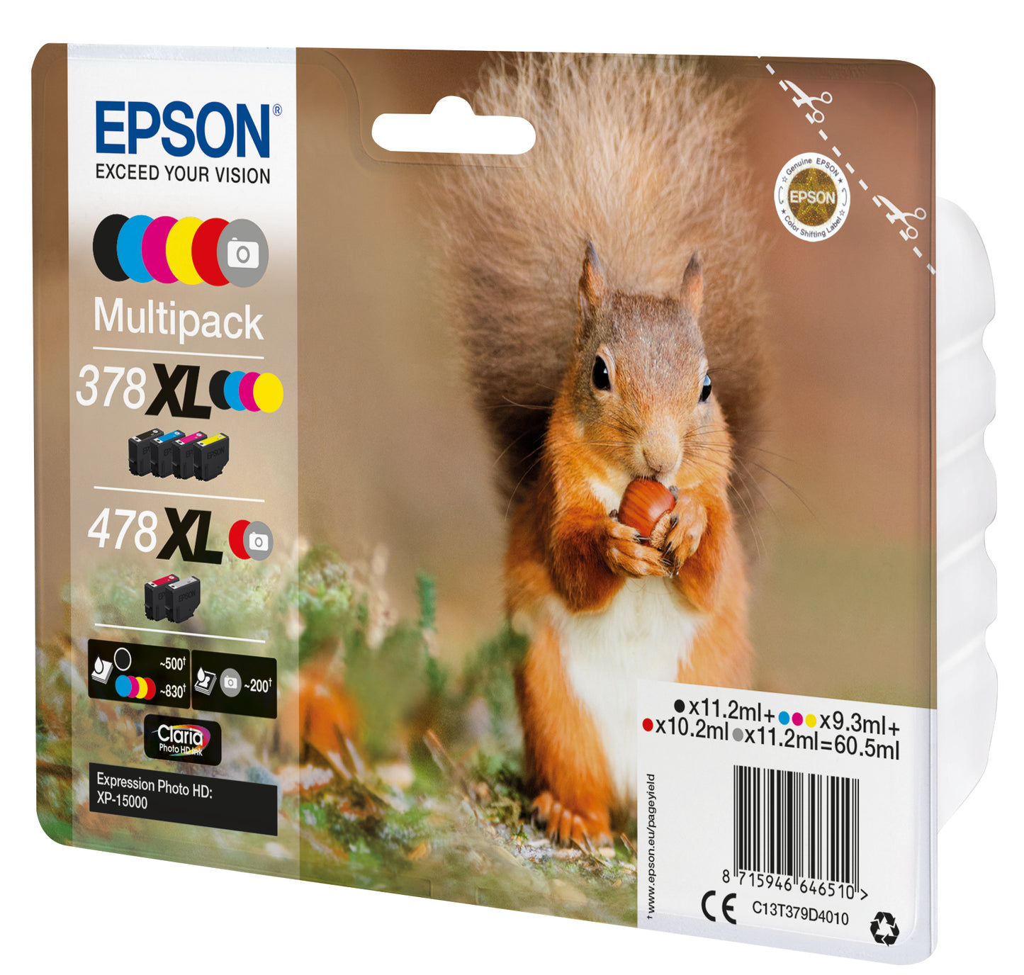 Epson Multipack Claria Photo HD T 378/478 XL (6 colors)   T 379D