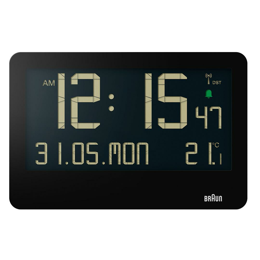 Braun BC 14 black Radio Wall Clock digital