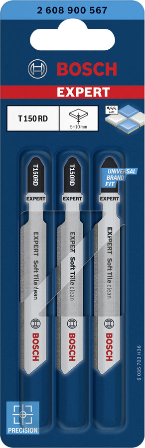 Bosch EXPERT jigsaw blades T150RD 3Stk Soft Tile clean