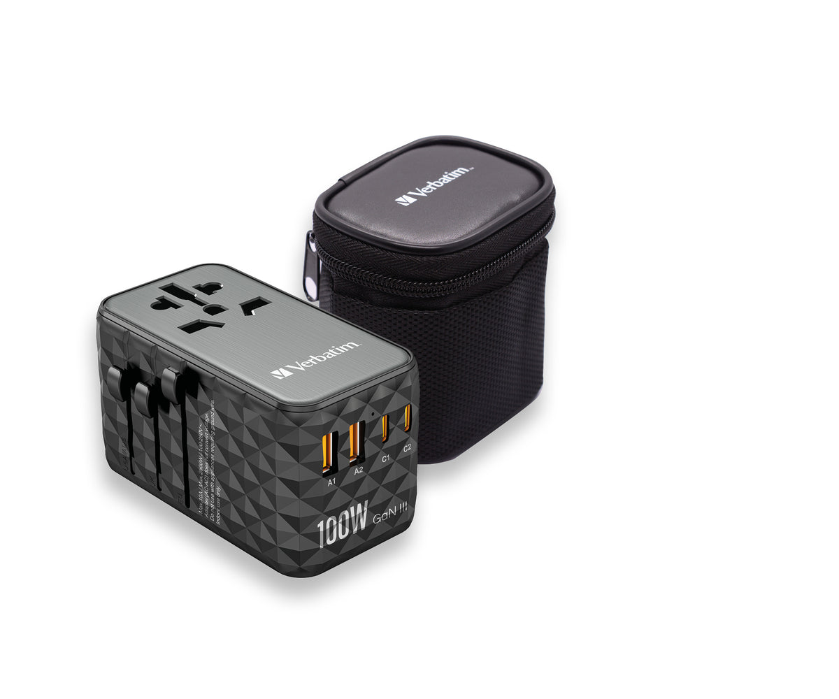 Verbatim GaN III Uni.Travel Adap 100W Welt-zu-Welt UTA-06   32121