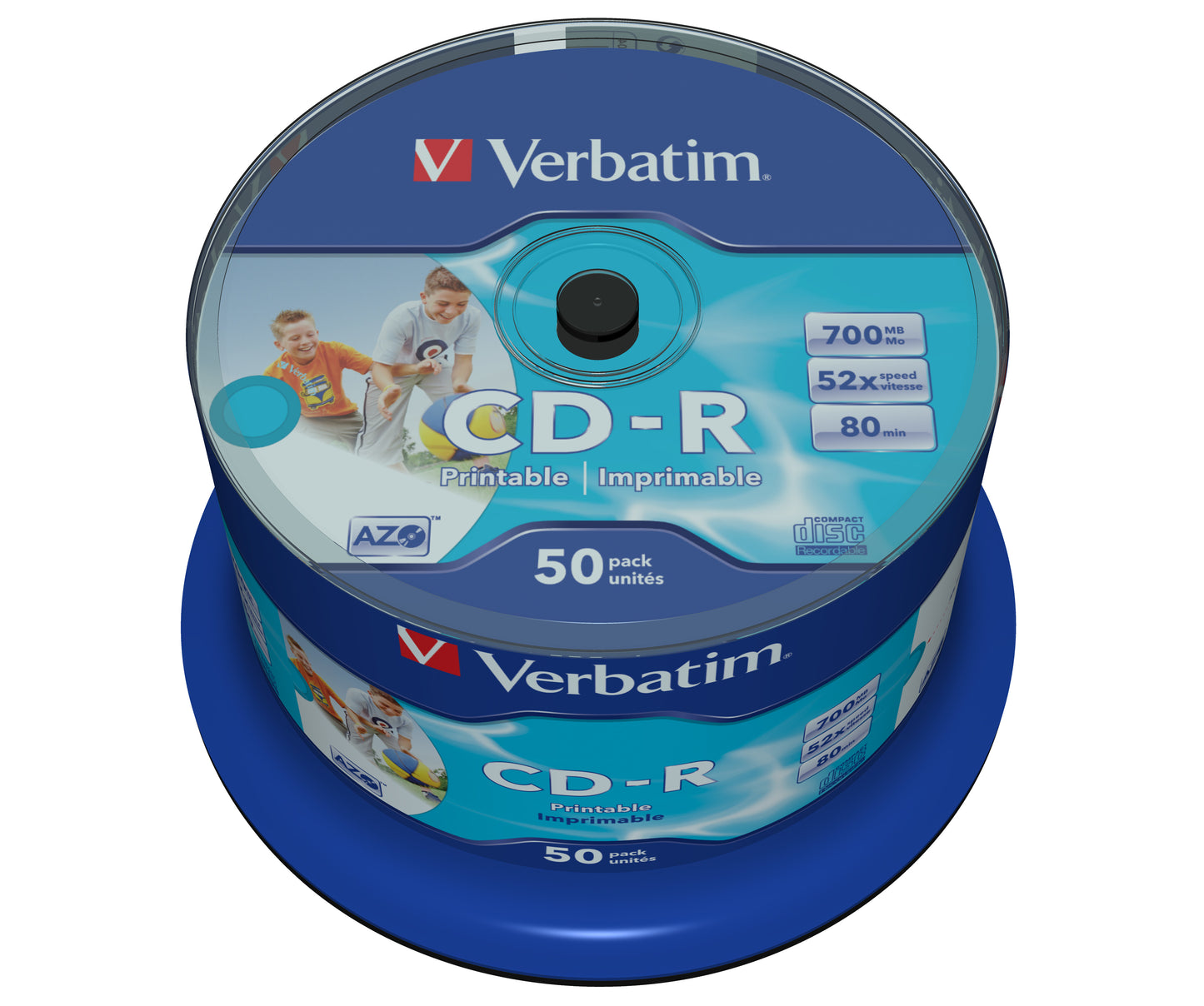 1x50 Verbatim CD-R 80 / 700MB 52x Speed wide printable generic