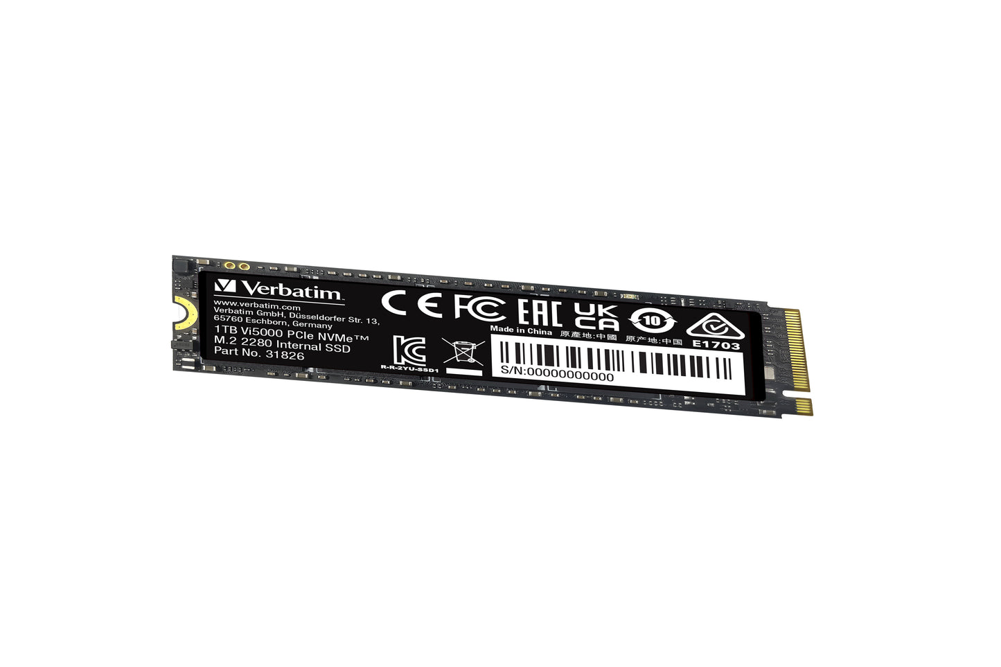 Verbatim Vi5000 M.2 SSD      1TB PCIe4 NVMe                 31826