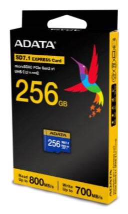 ADATA mSD EXPRESS SWITCH 2 256GB PCIe U3 C10 V30 RW:800MBs/700MBs