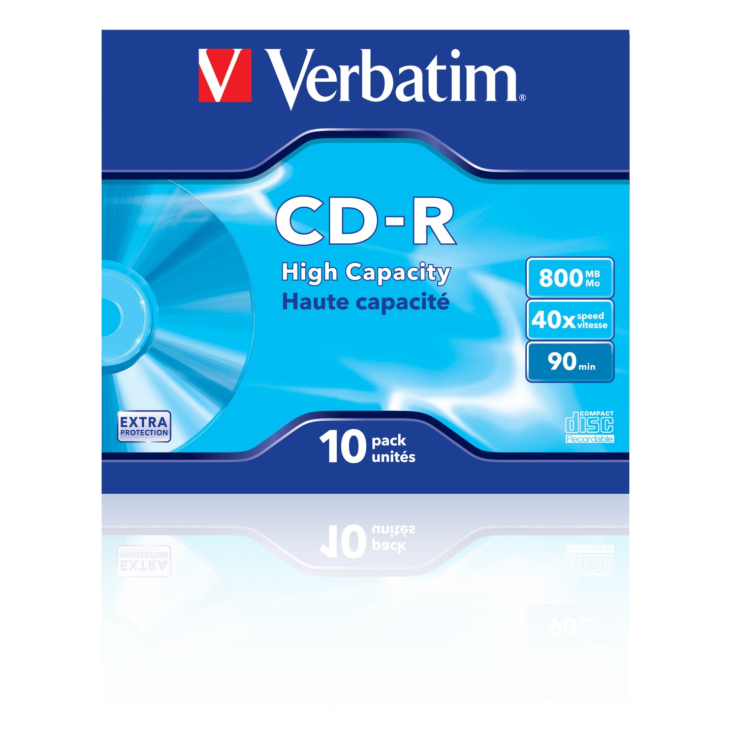 1x10 Verbatim CD-R 90 / 800MB JC 48x Speed, ExtraProtection
