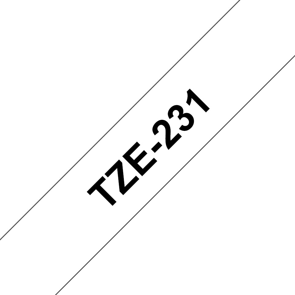 Brother labelling tape TZE-231 white/black   12 mm
