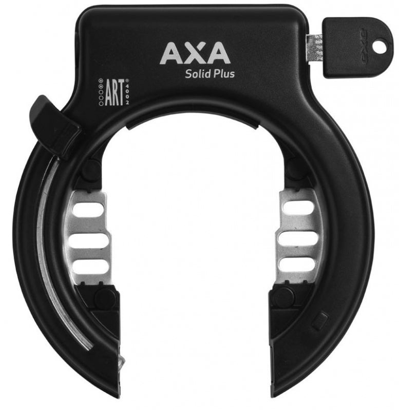 Ringslot Axa Solid Plus - met spatbordbevestiging - zwart (werkplaatsverpakking)