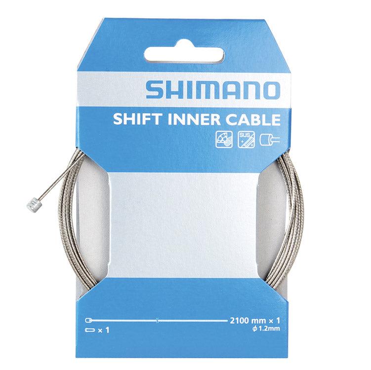 Versnelling binnenkabel Shimano ø1,2 x 2100mm (10 stuks) - Zilver