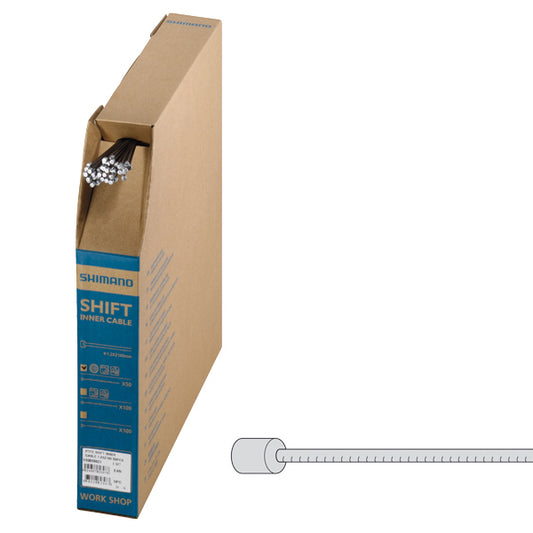 Schakel binnenkabel Shimano 1.2 x 2100mm (100 stuks) - Zilver