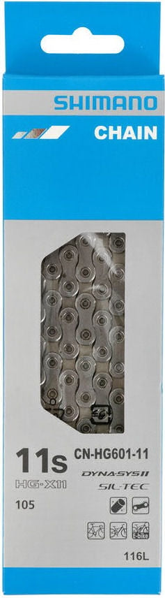 Ketting 11 speed Shimano HG601 105 Race/MTB/E-bike met Quick Link - 116 schakels