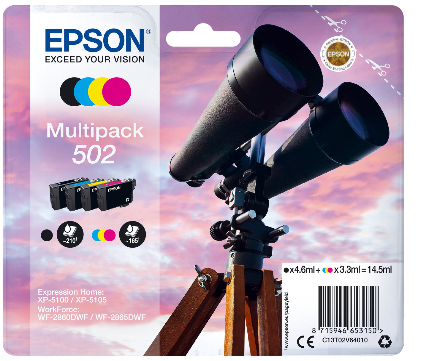Epson Multipack T 502 BK/C/M/Y T 02V6