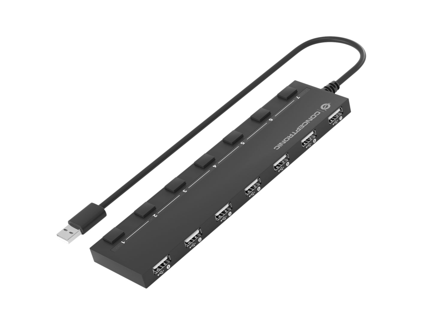 Conceptronic HUBBIES08B 7-Port-USB-2.0-Hub
