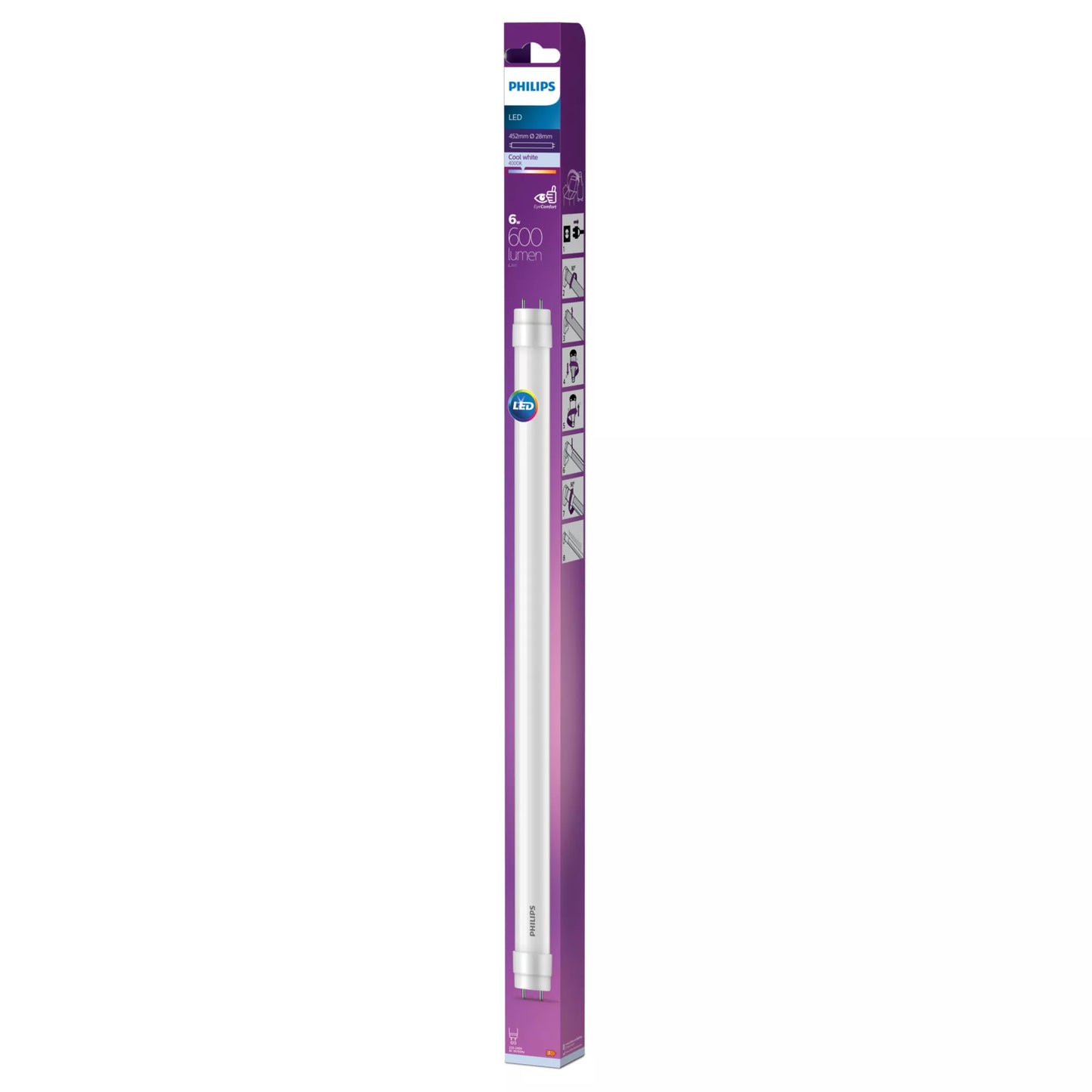 Phi LED cl T8 450mm 6W     G13