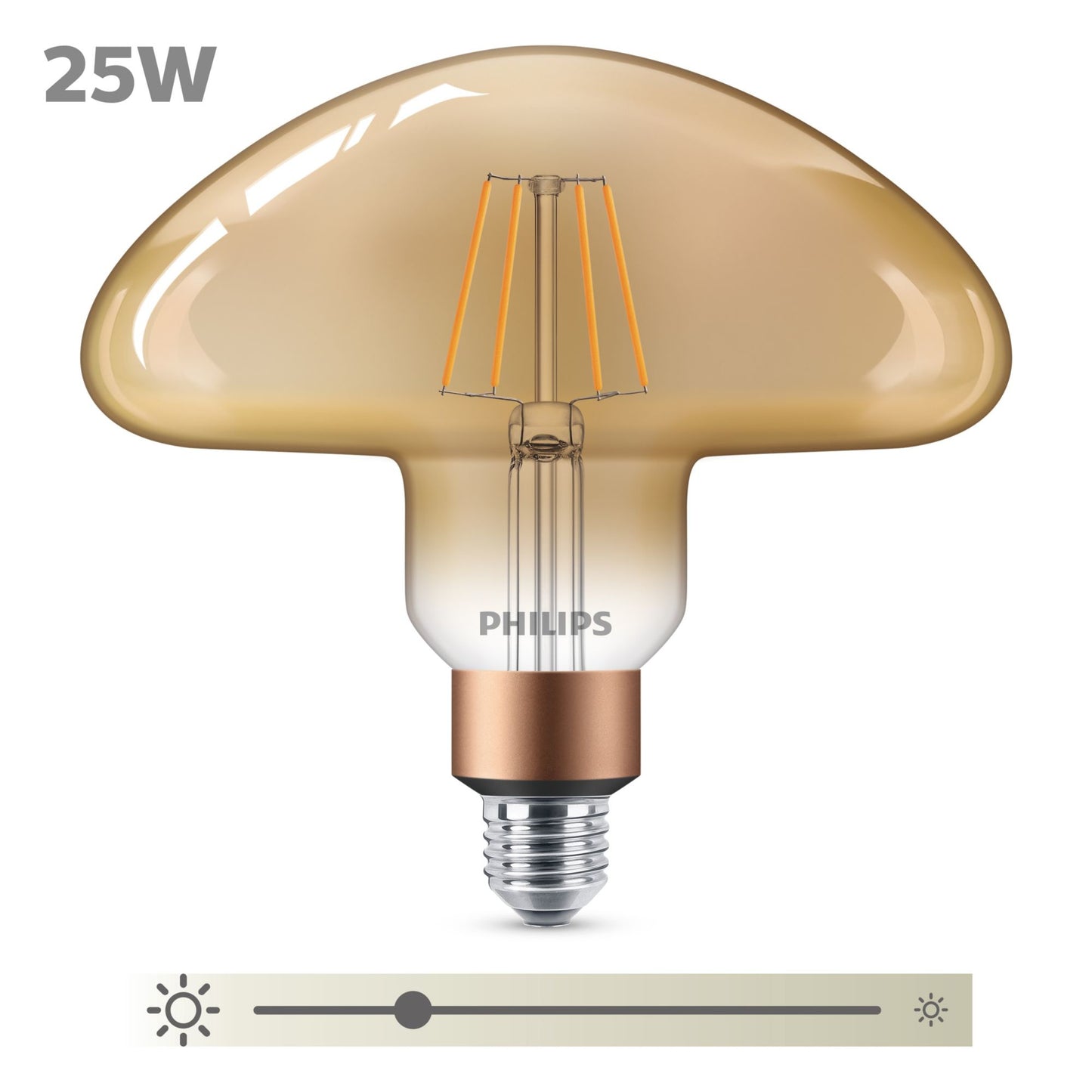 Phi LED cl Mushr GLD D 30W E27