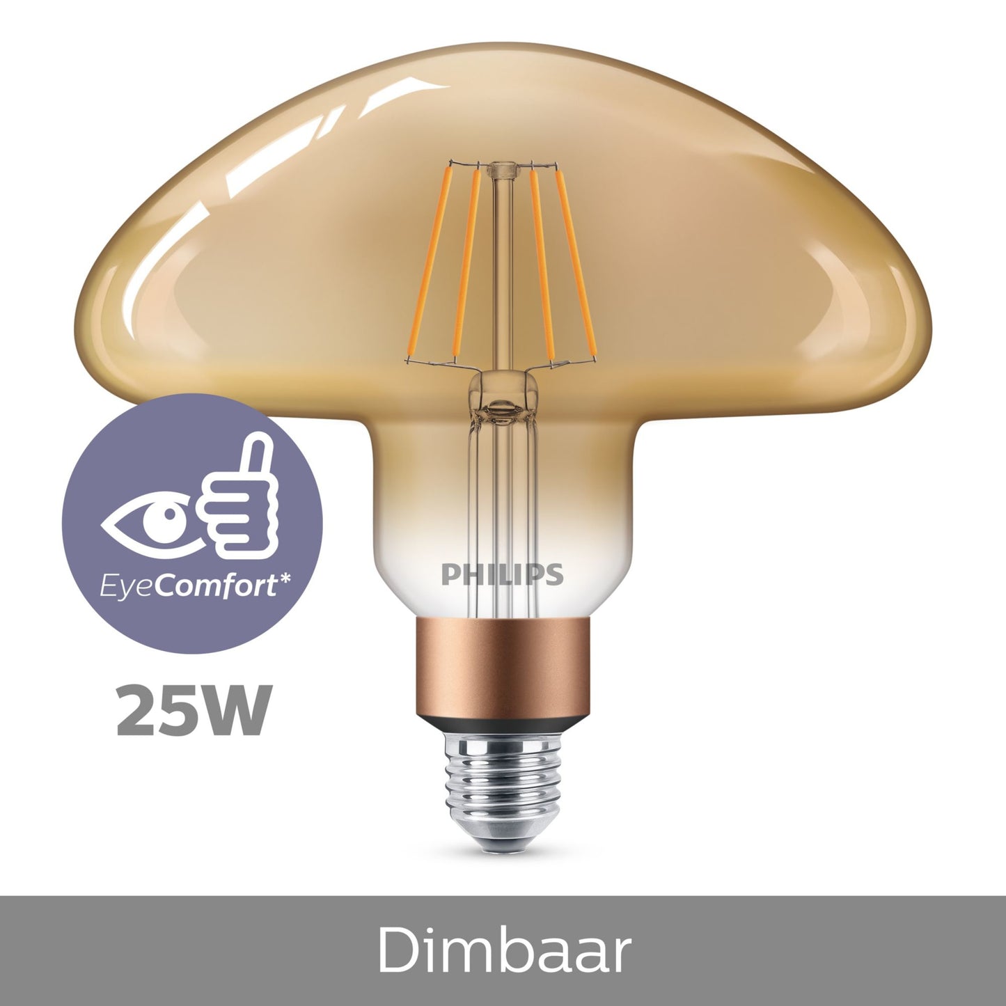 Phi LED cl Mushr GLD D 30W E27