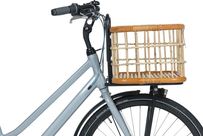 Rotan fietsmand Basil Green Life L 30 liter 46 x 35 x 28 cm - natural bruin