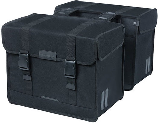 Dubbele fietstas Basil Kavan Eco Classic 58 liter 37 x 24 x 33 cm - zwart