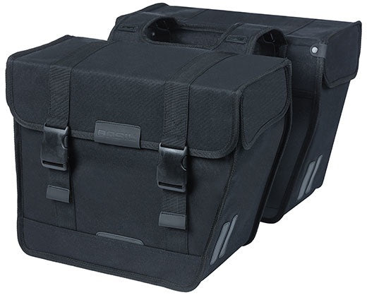 Dubbele fietstas Basil Kavan Eco Classic Rounded 46 liter 37 x 18 x 32 cm - zwart