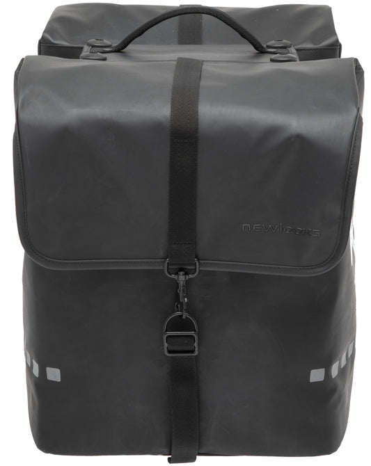 Dubbele fietstas New Looxs Odense Double Racktime 39 liter 34 x 16 x 38 cm (x2) - zwart