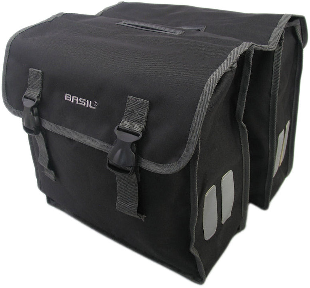Dubbele fietstas Basil Mara XL 35 liter 35 x 15 x 32 cm - zwart