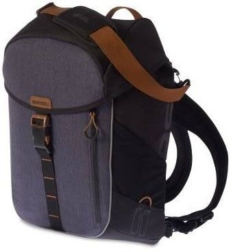 Fietsschoudertas Basil Miles Daypack 16 liter 33 x 17 x 41 cm - zwart/grijs