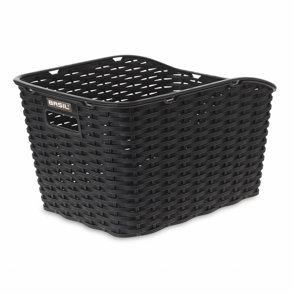 Fietsmand Basil Weave WP 43 x 32 x 25 cm - zwart