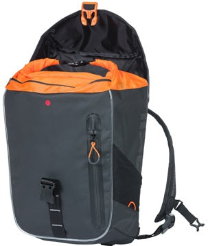 Fietsrugzak Basil Miles Tarpaulin Nordlicht 17 liter 31 x 17 x 44 cm - zwart/ oranje