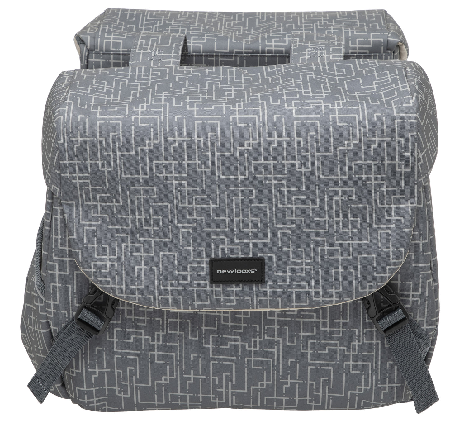 Dubbele fietstas New Looxs Mondi Joy Double RT 38 liter 37 x 16 x 32 cm (2x) - ivy grey