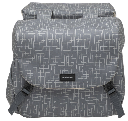Dubbele fietstas New Looxs Mondi Joy Double RT 38 liter 37 x 16 x 32 cm (2x) - ivy grey