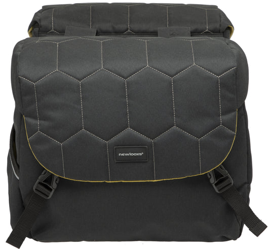 Dubbele fietstas New Looxs Mondi Joy Double 38 liter 37 x 16 x 32 cm (2x) - quilted black