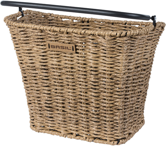 Fietsmand Basil Bremen Rattan Look KF 27 x 35 x 29 cm - seagrass
