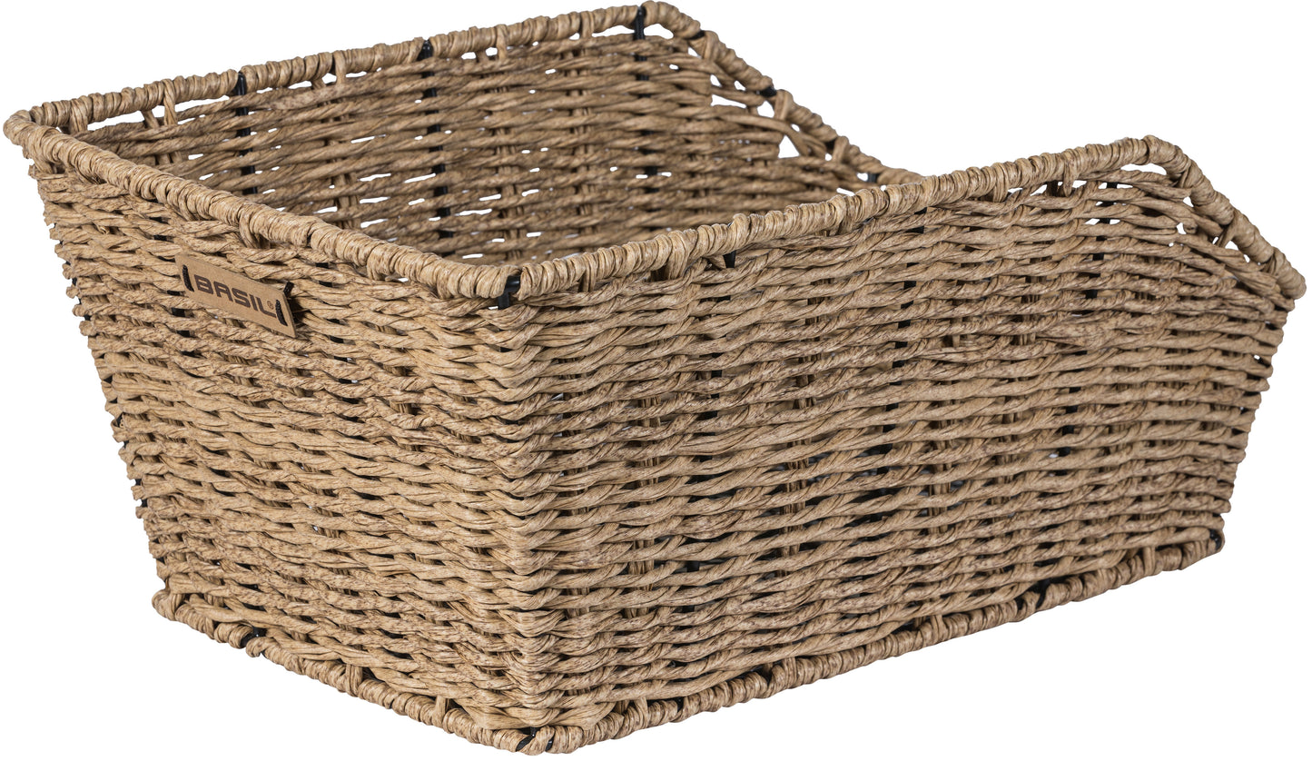 Fietsmand Basil Cento Rattan Look 47 x 34 x 22 cm - bruin