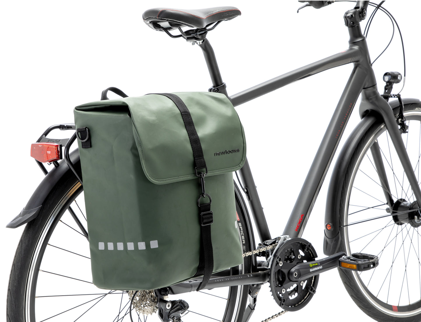 Fietstas New Looxs Odense 17,5 liter 32 x 16 x 38 cm - groen