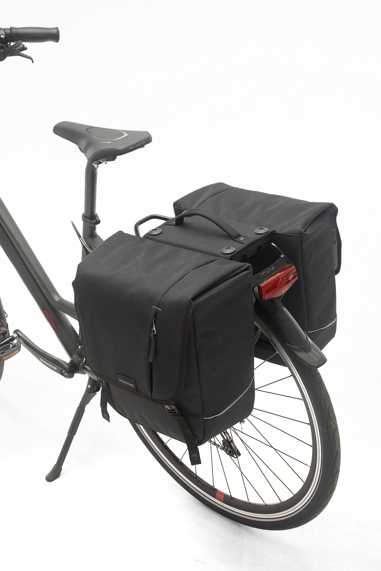 Dubbele fietstas New Looxs Nova Double Racktime 32 liter 35 x 35 x 15 cm (2x) - zwart