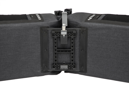 Dubbele fietstas New Looxs Varo Double MIK 40 liter 28 x 43 x 17 cm (x2) - grijs