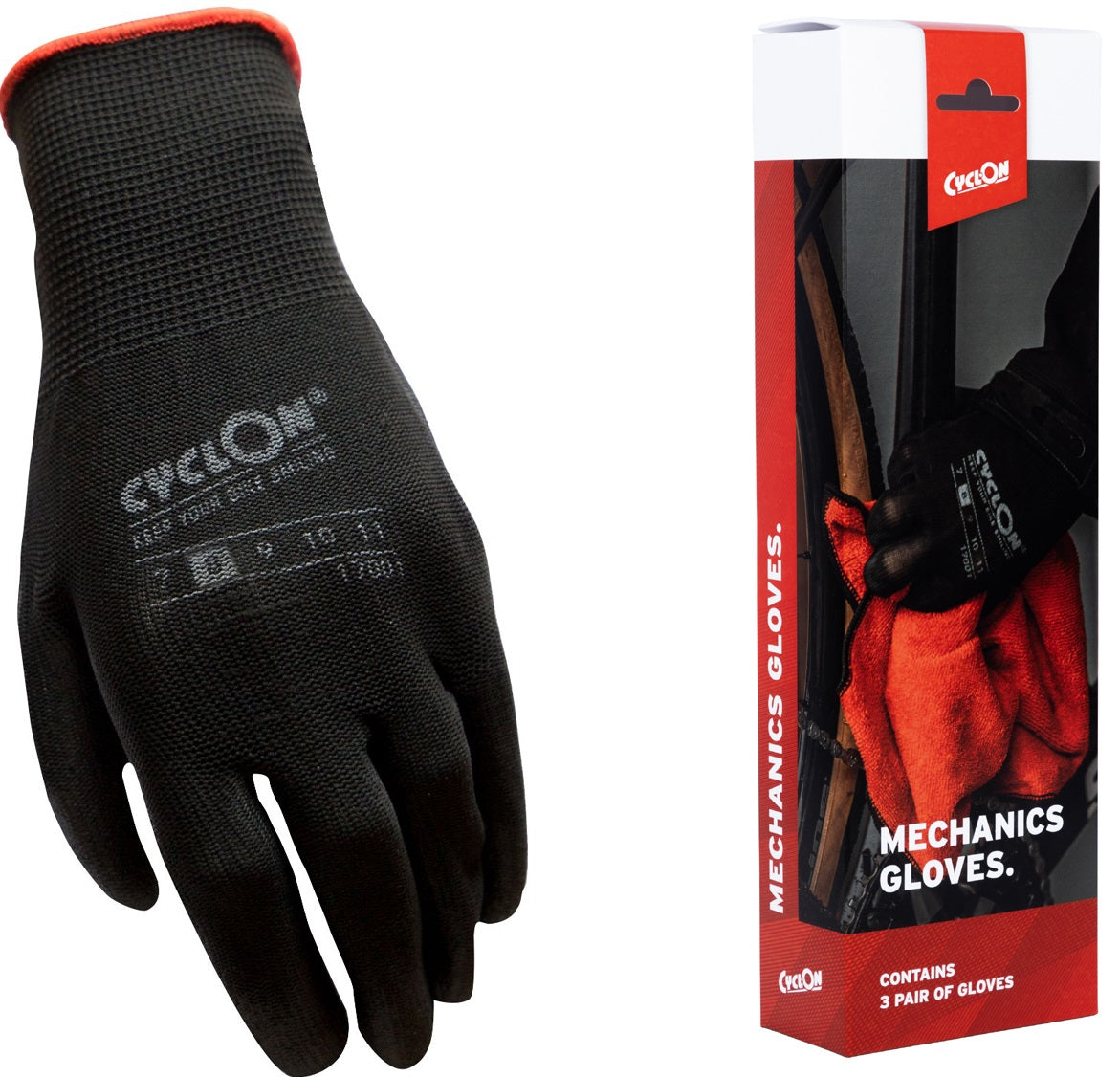 Montagehandschoenen CyclOn M8 - rood (20 paar)