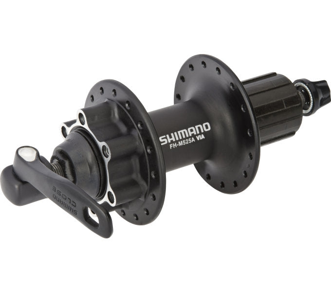 Achternaaf 8/9/10 speed Shimano FH-M525 - 32 gaats - 6 bouts remschijfbevestiging - zwart