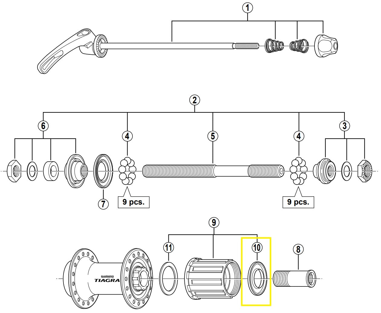 Stofkap rechts Shimano FH-4500