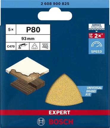 Bosch Sanding Pad C470,93mm,K8 0, 5x EXPERT